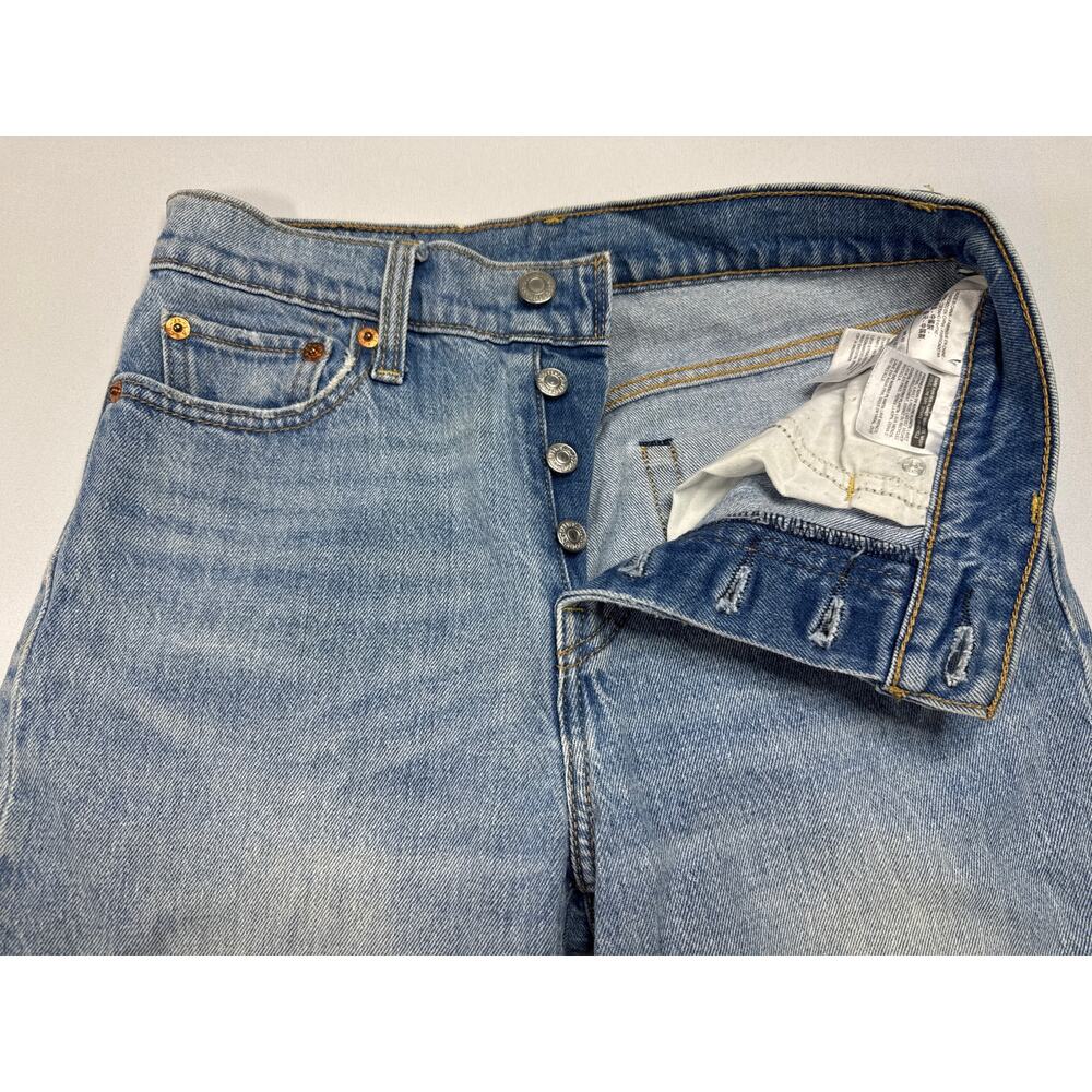 Levi's Women's Wedgie Straight Raw Hem Blue Jeans - Size 26 (26x25)* - Picture 2 of 7